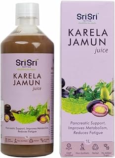Sri Sri Tattva Karela Jamun Juice | Maintains Blood Sugar Levels | Reduces Bad Cholesterol | Good for Digestive Health | No Added Sugar | 1 litre