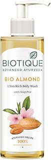 Biotique Almond Oil Ultra Rich Body Wash| Maintains Skin’s Natural pH |100% Botanical Extracts| Soap-Free Body Wash Suitable for All Skin Types | 200mL