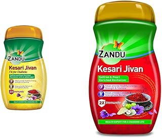 Zandu Chyavanprash Avaleha for Increasing Immunity and Stamina, 900g & Kesari Jeevan Fit for Diabetics - 900 G