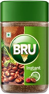Bru Instant with Freshly Roasted Coffee Beans | Authentic Taste of Coffee from South Indian Plantations | 100% Coffee, 50 grams Jar