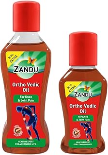 Zandu Othro Vedic Oil 180ml, Ayurvedic Oil for Relief from Knee and Joint Pain,Muscle Pain, Osteoarthritis Visible Improvement in 7 days