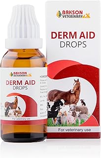 Bakson Veterinary | Derm Aid Drops | Dog Itching | Pet Medicine for Skin Allergy | Dermatitis | Safe | No Side Effects | Scratching Medicine | Effective Relief | 30ML