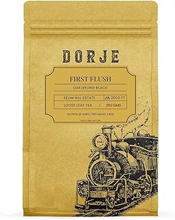 DORJE TEAS First Flush Darjeeling Tea | 250Grams(Pack Of 1)| Sweet & Flowery Flavour | Mellow Gold Tea | Special Ftgfop1 Pure Darjeeling Spring Tea | 100 Cups