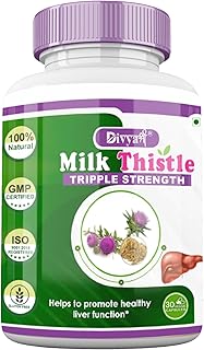 Divya Shree Milk Thistle (Silymarin Marianum) Capsule - Detox Supplement For Men And Women For Healthy Liver | Boost Metabolism And Maintain Cholesterol level - 30 Vegetarian Capsules