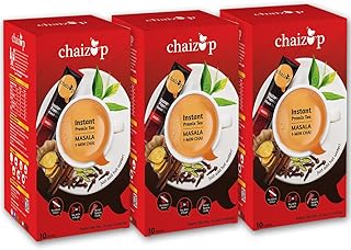 Chaizup Premium 1 Min Instant Masala Tea Premix - 30 Sachets | Masala Flavours | 30 Servings | 420g (Pack of 3)
