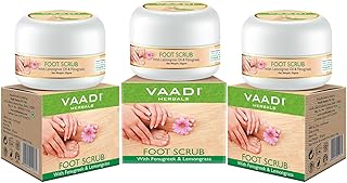Vaadi Herbals Value Foot Scrub with Fenugreek and Lemongrass Oil, 30gmsx3