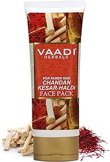 Vaadi Herbals Chandan Kesar Haldi Fairness Face Pack, 120g