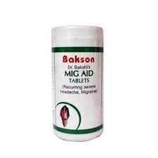 Mig Aid (200 Tablets) Relieves Headache - Baksons Homeopathy - alldesineeds