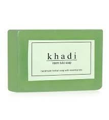 Buy 3 Pack Khadi Neem-Tulsi Soap 125 gms each (total of 375 gms) online for USD 19.15 at alldesineeds