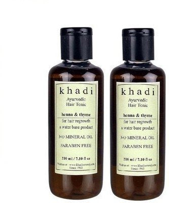 Buy Khadi Ayurvedic Hair Regrowth Tonic - Henna & Thyme Hair Oil 210ml online for USD 32.7 at alldesineeds