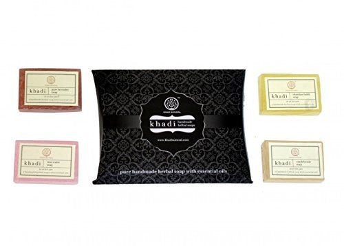 Buy Khadi - Handmade Soap Selection Pack (Set Of 4 Soaps) - 300 ml online for USD 14.9 at alldesineeds