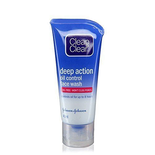 Buy 2 Pack of Clean & Clear Deep Action Oil Control Face Wash, 80ml each (Total 160 online for USD 21.29 at alldesineeds