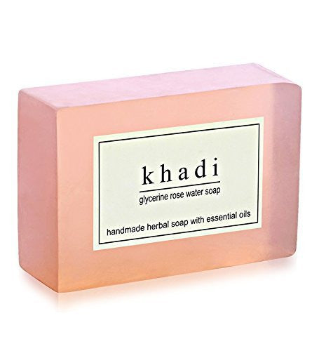 Buy 3 Pack Khadi Rosewater Soap 125 gms each (total of 375 gms) online for USD 19.15 at alldesineeds