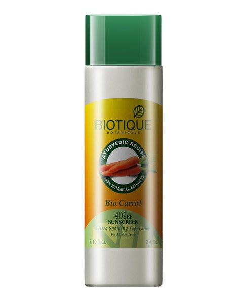 Buy Biotique Bio Carrot Face & Body Sun Lotion 120 ml online for USD 12.34 at alldesineeds