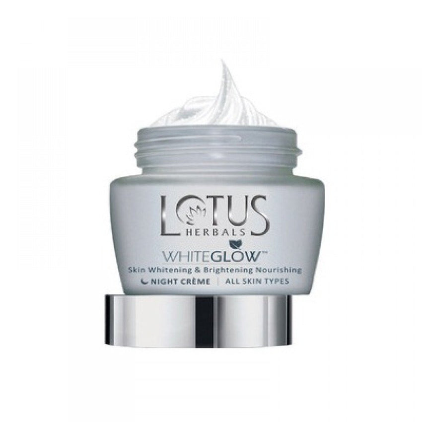 Lotus Herbals White Glow Skin Whitening and Brightening Nourishing Night Crème, 60g - alldesineeds