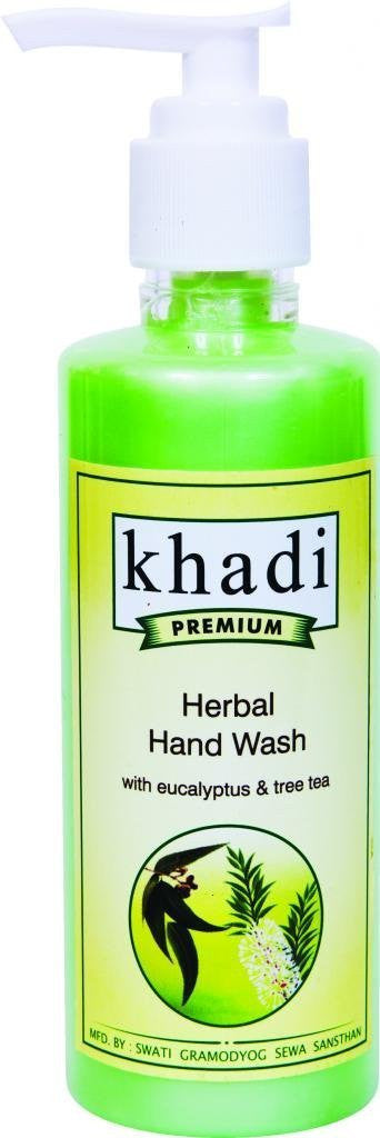 Khadi Premium Herbal Hand Wash with Eucalyptus and Tea Tree, 210ml - alldesineeds