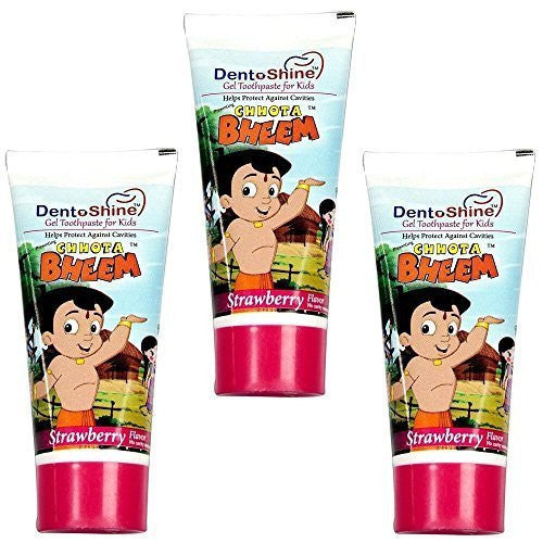 Buy Chhota Bheem Dento Shine Gel Toothpaste For Kids - Pack Of 3 X 80 gms online for USD 19.8 at alldesineeds