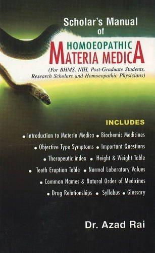 Scholar Manual of Homeopathic Materia Medica [Hardcover] [[ISBN:8131902684]] [[Format:Hardcover]] [[Condition:Brand New]] [[Author:Azad Rai]] [[Edition:1]] [[ISBN-10:8131902684]] [[binding:Hardcover]] [[manufacturer:B Jain Pub Pvt Ltd]] [[number_of_pages:1163]] [[publication_date:2005-06-30]] [[brand:B Jain Pub Pvt Ltd]] [[mpn:tables]] [[ean:9788131902684]] for USD 28.16
