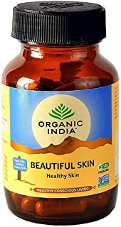 2 Pack of ORGANIC INDIA Beautiful Skin Capsules Bottle - 60 Capsules