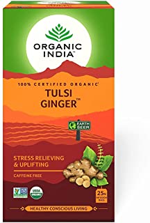 2 Pack of Organic India Tulsi Ginger 25 TB