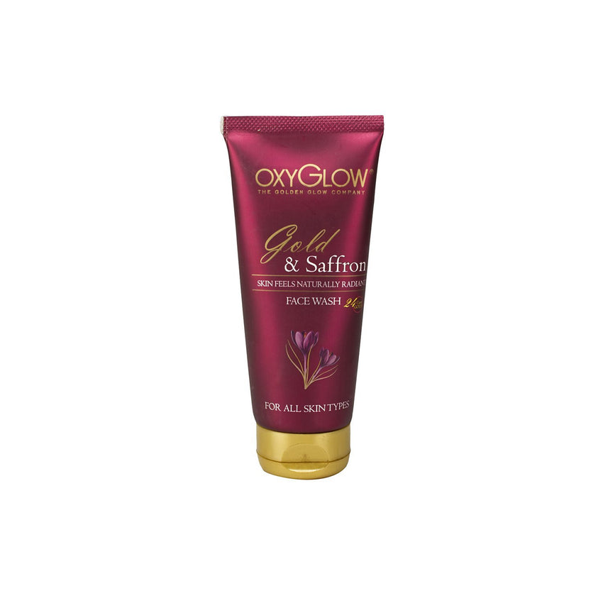 Oxyglow Golden Glow Gold and Saffron Face Wash, 100ml - alldesineeds
