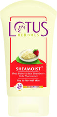 Buy Lotus Herbal Sheamoist Shea Butter and Real Strawberry 24 hour Moisturiser, 120g online for USD 8.95 at alldesineeds