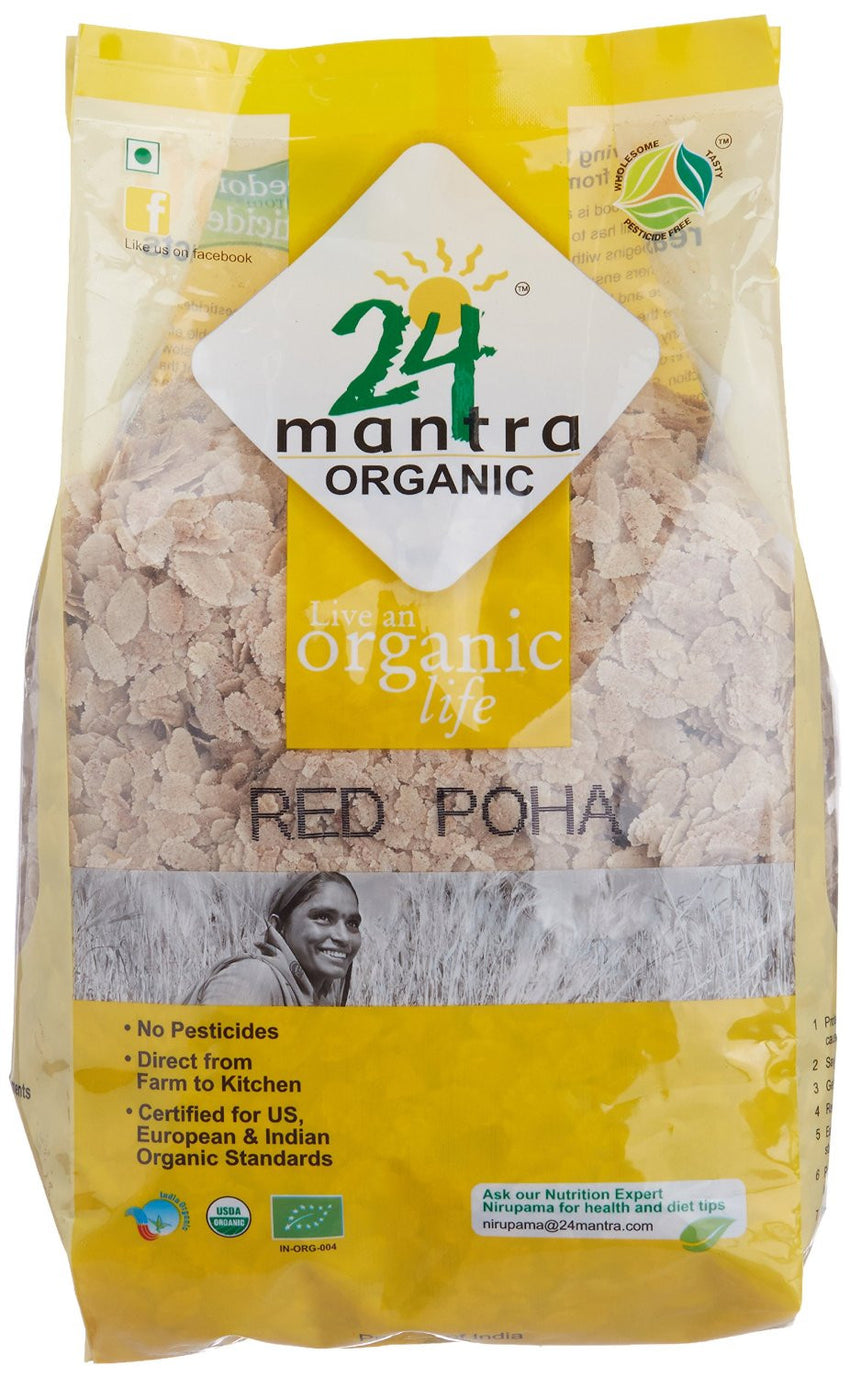 Buy 24 Letter Mantra Organic Red Poha 500 g online for USD 17.49 at alldesineeds