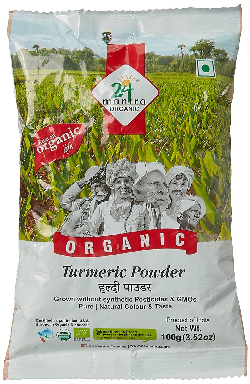 Buy 24LM ORGANIC TURMERIC POWDER 100 gms x 2 (200 gms) online for USD 16.44 at alldesineeds