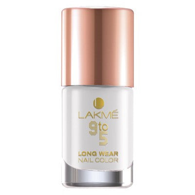 Buy Lakme 9 To 5 Long Wear Nail Colour White Book 9 ml online for USD 11.99 at alldesineeds