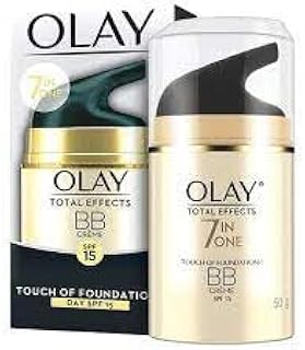 Olay Total Effects 7 in 1 Anti-Ageing Face Moisturizer, Vitamin B3 & E, 50g | Reduces Wrinkles, Evens Tone, Hydrates Skin (50g, BB spf 15)