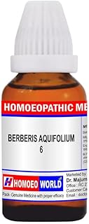 BERBERIS AQUIFOLIUM 6 CH |Homeopathic Medicine | Dilution |Herbal glow support drops | Skin tone balance homeopathy | Radiant skin formula | Homeopathy for clear skin | 10ml