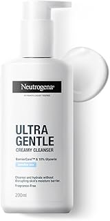 Neutrogena Ultra Gentle Creamy Cleanser | 14X Gentler Cleanser | All Skin Types Including Sensitive Skin | Face Wash for Sensitive Skin for Men & Women | With Barriercare Technology & 10% Glycerin | Paraben-Free
