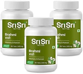 Sri Sri Ayurveda Tattva a Brahmi 500Mg Tablet, 60 Count (Pack of 3)