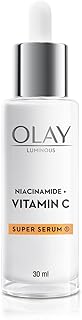 Olay Vitamin C Face Serum with Niacinamide l Even Glow & Smooth Texture l Normal, Oily, Dry & Combination Skin l Parabens & Sulphate-free l 30ml