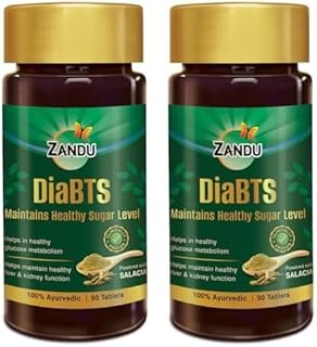 Zandu DiaBTS Tablets|Clinically Proven for results in 3 months| Safe, Natural & 100% Ayurvedic | Helps maintain Healthy Glucose Metabolism |Salacia for Healthy Sugar Management | 90 Tablets