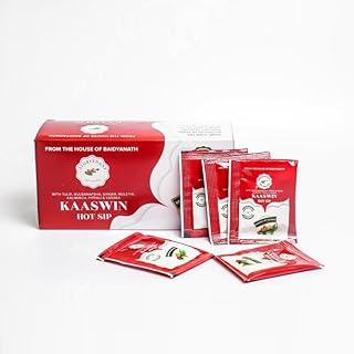 Baidyanath Asli Ayurved Ayurvedant Kaswin Hot Sip 30 Sachets - 100% Ayurvedic Kadha for Cough, Cold, Sore Throat & Natural Immunity Boosting