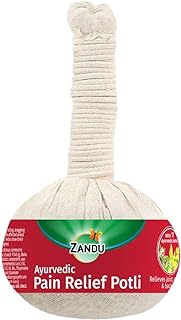 Zandu Ayurvedic Pain Relief Potli -180g |Manual Massager Potli | Alleviate Knee, Back, Neck & Leg Pain| Reduce Swelling | Improve Blood Flow with Pain Relief Potli | Blend of 17 Potent Ayurvedic Herbs