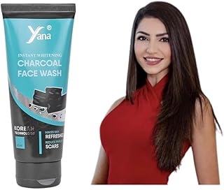 Yana Instant Brightening Activated Charcoal Korean Facewash Cleanser for Glow clean Face Wash | Charcoal Facewash For Women