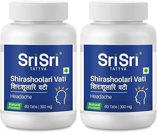 Sri Sri Tattva Shirashoolari Vati - For Headache | 60 Tabs 300mg (Pack of 2)
