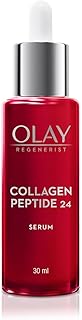 Olay Face Serum | Clear and Even Skin | Fights Dullness and Provides Radiant Glow| Normal, Oily, Dry, Combination Skin | Paraben and Sulphate Free (30ml, Collagen Peptide 24)