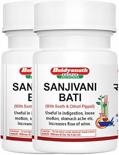 Baidyanath Asli Ayurved Sanjivani Bati | Enriched with Saunth & Pippali | Supports Digestive Health | 80 Tablets (Pack of 2)