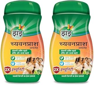 Zandu Chyawanprash Avaleha- 900g | Improves Respiratory and Digestive Health, Boosts Strength and Stamina, 2X Immunity | Enriched with 39 Vital Ayurvedic Herbs like Amla, Asvagandha, (Pack of 2)