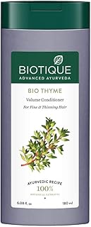 Biotique Thyme Volume Conditioner For Fine And Thinning Hair | Gives Volume And Bounce To Hair | Helps In Thicken Follicles |Suitable For All Skin Types | 180Ml, Peppermint, 180 Millilitre