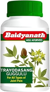 Baidyanath Trayodasang Guggulu - 80 Tablets | Ayurvedic Joint Support Tablets | Blend of Guggulu, Ashwagandha, Rasna, Giloy & Herbal Ingredients | Bone & Muscle Wellness Supplement |