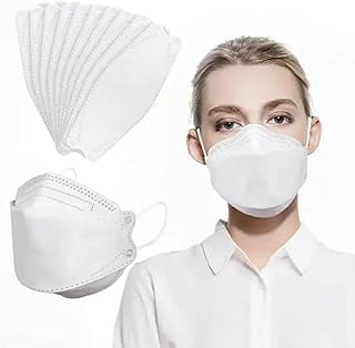 Vrm KF94 Korean Mask | 4 Layers with Filter and Elastic Ear Loops | Anti Pollution 4 Layer Mask for Unisex (Pack Of 40)