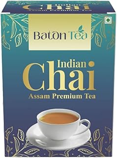 Baton Indian Chai | Authentic Assam Black Tea with Bold Flavor & Rich Aroma | Perfect for Masala Chai & Milk Tea | Traditional Indian Brew | 250g