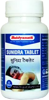 Baidyanath Asli Ayurved Sunidra Tablet - Non-Habit Sleeping Pills - 60 Tablets (Pack of 5)