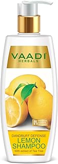 Vaadi Herbals Dandruff Defense Lemon Shampoo with Extract of Tea Tree, 350ml