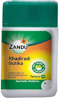 Zanduu Khadiradi Gutika, Ayurvedic Medicine, 70 Tablets (Pack Of 1)