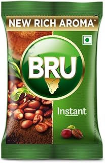 Bru Instant | Aromatic Coffee From South Indian Plantations | Premium Blend of Robusta & Arabica Beans For a Rich Coffee Experience | 50 gram Pack, Packet
